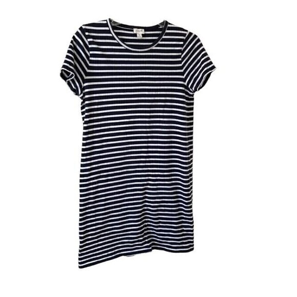 J. Crew Navy White Striped Tshirt Dress Size Small - Picture 5 of 9